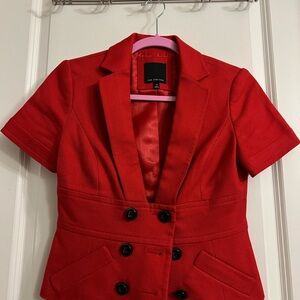 The Limited Red Double-Breasted Women's Blazer